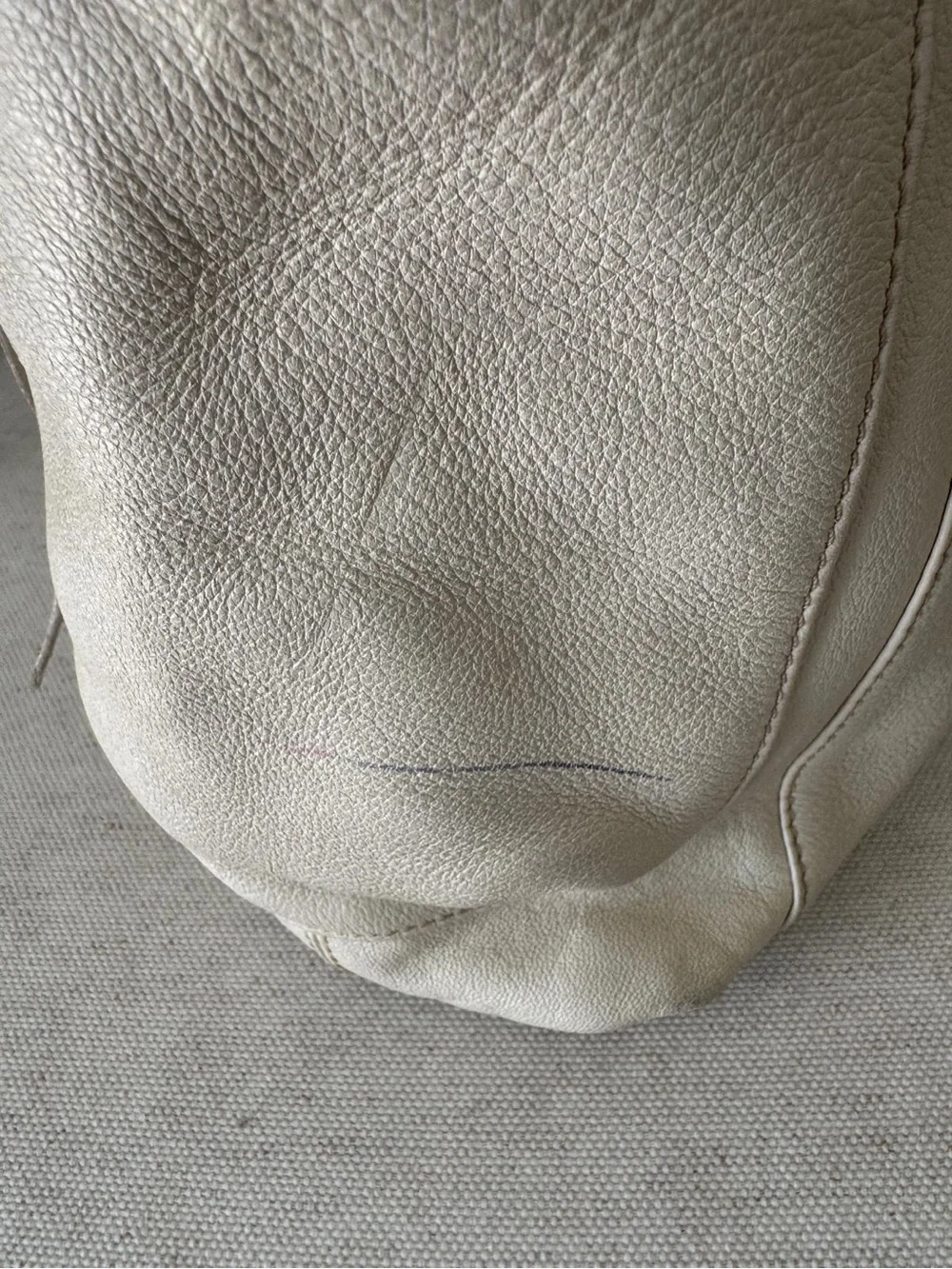 Fossil Vintage Cream Ivory Leather Shoulder Women’s Hobo Slouchy Bag Purse Y2K